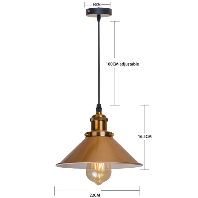 Industrial Vintage Pendant - Retro Farmhouse Kitchen Island Lamps