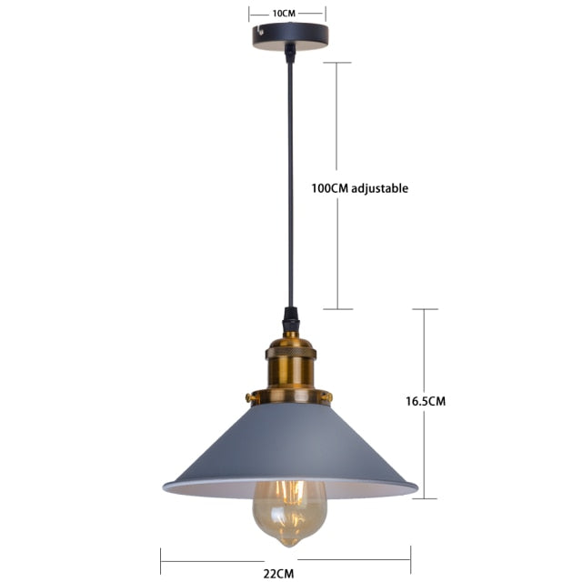 Industrial Vintage Pendant - Retro Farmhouse Kitchen Island Lamps