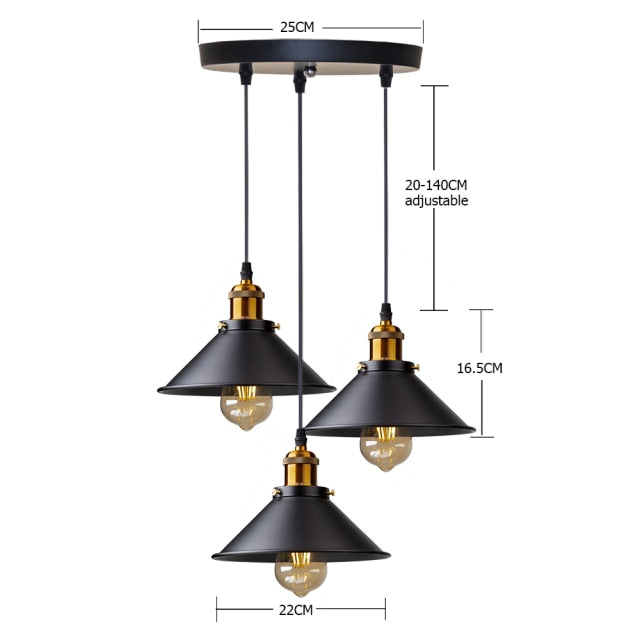 Industrial Vintage Pendant - Retro Farmhouse Kitchen Island Lamps