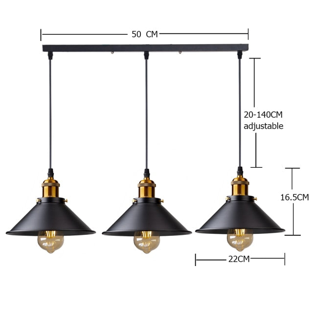 Industrial Vintage Pendant - Retro Farmhouse Kitchen Island Lamps