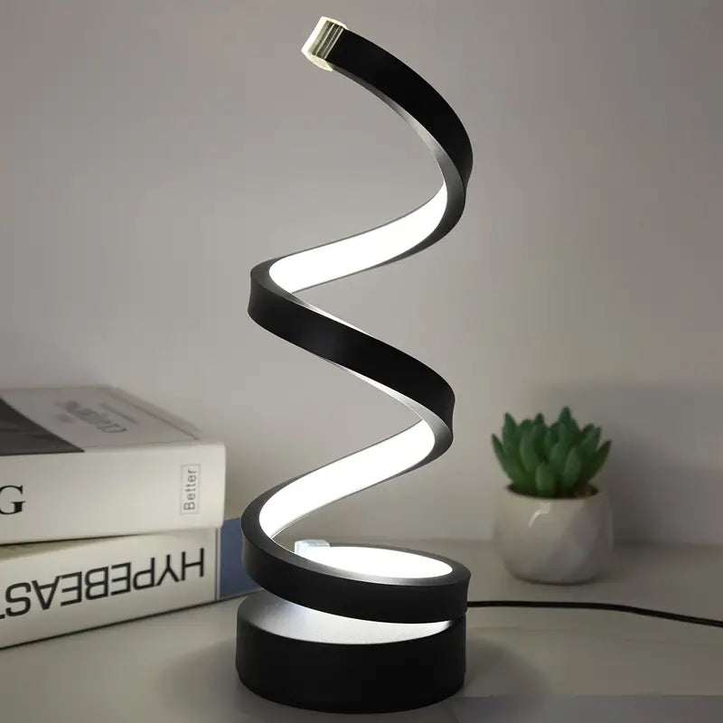 SPIRALUX | Dimmable LED Table Lamp - Modern Spiral Desk/Bedroom Ambient Light