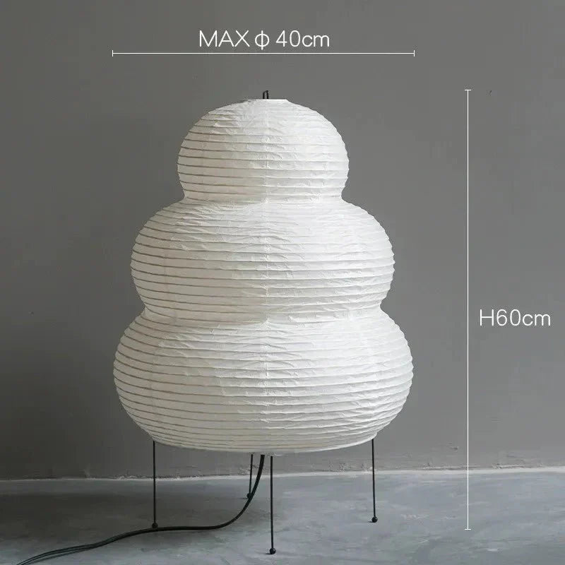 Artistic Wabi-Sabi Rice Paper Floor Lamp | Japanese-Style Minimalist Lighting